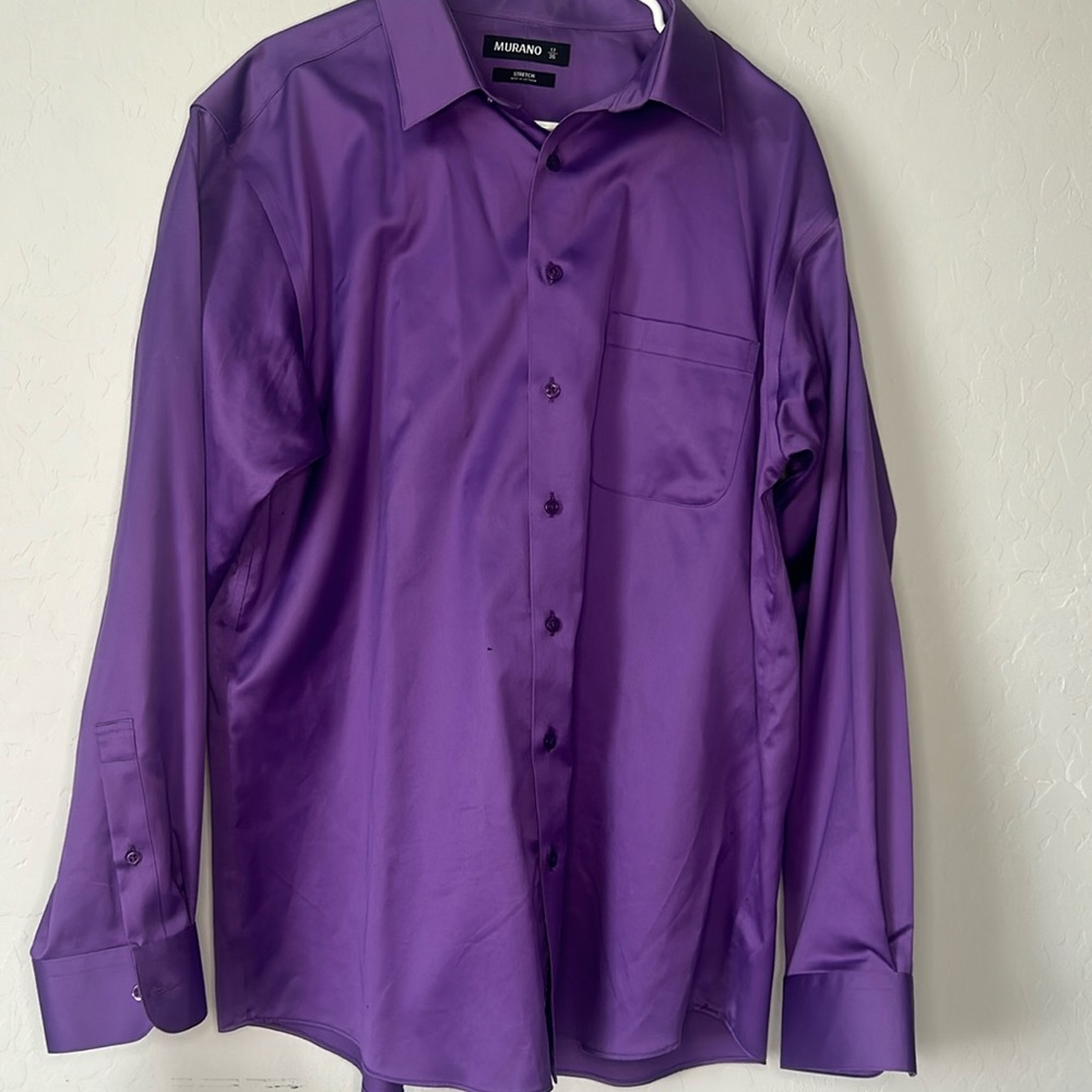 Purple button up polo